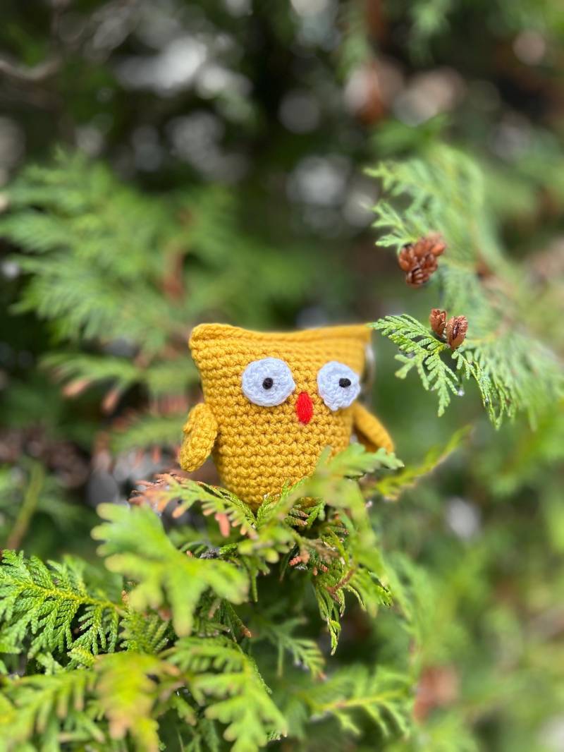 Gehäkelte Eule Schlüsselanhänger/Taschenbaumler Weihnachtsbaum-Anhänger | Handgefertigt, Geschenk, Glücksbringer, Taschendeko von TinyloopsShop