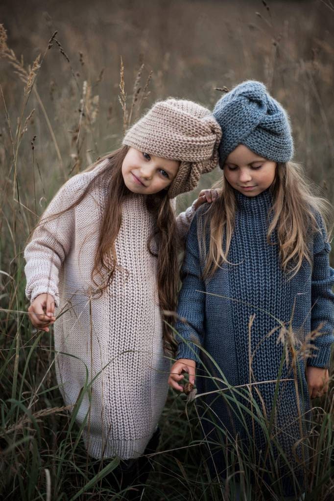 Gestricktes Kleid Aus Merinowolle Für Mädchen, Gestricktes Pulloverkleid Kinder, Gestrickte Lange Tunika Baby Mädchen von TinywooLShop