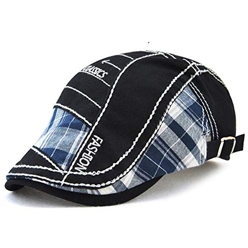 Tioamy Schirmmütze Kappe Unisex Mütze Stickerei Damen Herren Mütze Flatcap Sportmütze Newsboy Cap Beret Cap Cabbie Cap von Tioamy