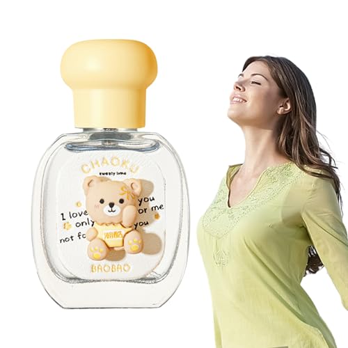 Fruchtiges Parfüm - 25 ml transparenter Duftnebel in Bärenform mit fruchtig-blumigem Duft - Duftendes Körperspray für positive, lebendige Damen, ideal für den Alltag Tioheam von Tioheam
