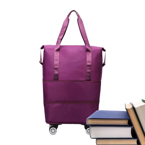 Reisetasche Mit Rädern | wasserdichte Tragbare Rollkoffer - Organizer Kleiderträger Für Sport Einkaufen Expedition Wochenendreisen Urlaub von Tioheam