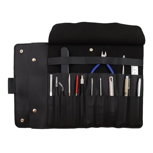 Tioheam Aufrollbare Kosmetiktasche, Make-up-Pinsel-Rolltasche | Faltbarer Make-up-Pinsel-Organizer - Faltbarer, wasserdichter PU-Leder-Organizer für Reise-Toilettenartikel, Gesichtspinsel und Tioheam Aufrollbare Kosmetiktasche, Make-up-Pinsel-Rolltasche | Faltbarer Make-up-Pinsel-Organizer - Faltbarer, wasserdichter PU-Leder-Organizer für Reise-Toilettenartikel, Gesichtspinsel und von Tioheam