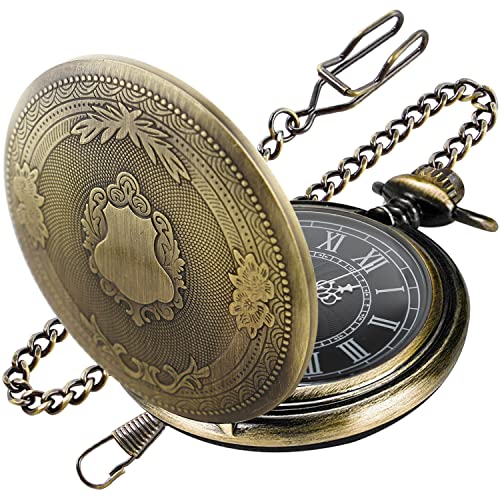 Tiong Antike Steampunk Quarz Taschenuhr Anhänger Halskette Kette Geschenk Herren Taschenuhr Herren Quarz Taschenuhr Armband Geschenkbox, Mb-cfj2028, Modern von Tiong