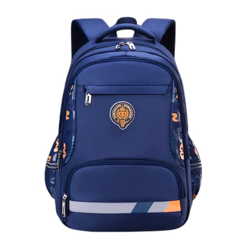 Tiowo Kinder Schulrucksack für Mädchen und Jungen Große Kapazität Reise Schultaschen Kinderrucksäcke Leichte Wasserdichte Laptop Rucksack Tagesrucksack Einfarbig Büchertasche Schulranzen (Saphir,S) von Tiowo