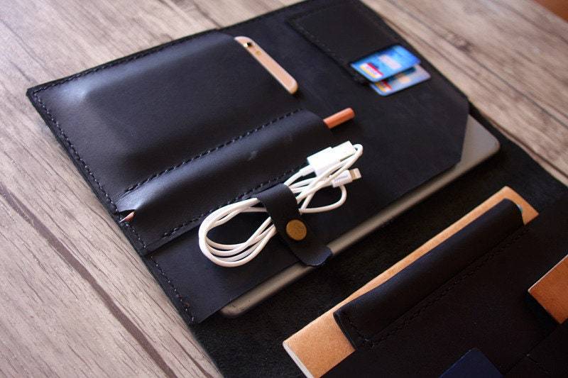 Leder Organizer, A4 Ordner Portfolio, Travel Planner Padfolio, Binder Notebook Cover Folio von TipLeather