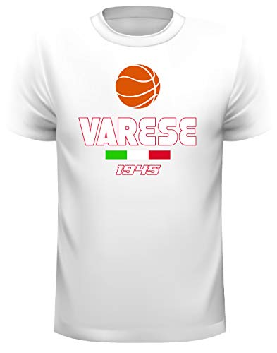 Ghisleri T-Shirt Basket Varese, Schwarz Large von Tipolitografia Ghisleri
