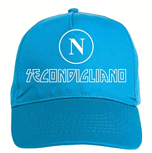 Stickerei Cap Secondigliano Viertel Neapel Klettverschluss - Sportliche Ultras, Polyester, 5 Paneele Slogan, Weiß, Einheitsgröße von Tipolitografia Ghisleri