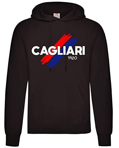 Sweatshirt mit Flagge Cagliari Fußballfans, Größe M (für Größen S M L XL XXL - Kinder senden Nachricht mit Bestellungs-Nr.) von Tipolitografia Ghisleri