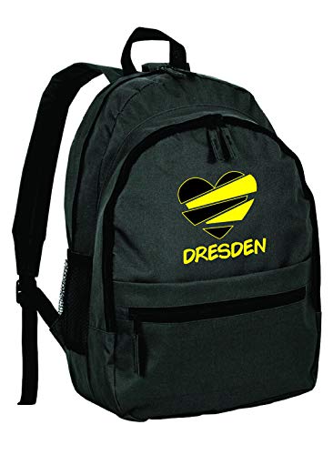 Tipolitografia Ghisleri Dresden Deutschland Rucksack mit Herz Fußballfans Erwachsenes Kind aus Nylon mit Reißverschlusstaschen und Schulterpolstern - kundenspezifisches Produkt von Tipolitografia Ghisleri