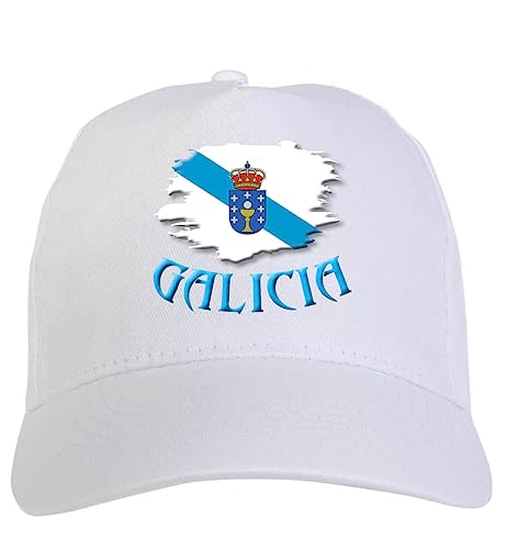 Typolitographie Ghisleri Cap Weiß Galicia Spanien Flagge Klettverschluss 52 von Tipolitografia Ghisleri