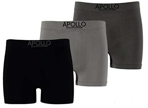 9 Stück Apollo Boxershorts,Pants,Retroshorts,Seamless, Nahtlos und Körperbetonend, Unterwäsche für Herren mit Anti-Loch-GARANTIE (Schwarz Anthrazit Grau, XXL = 8) von TippTexx 24