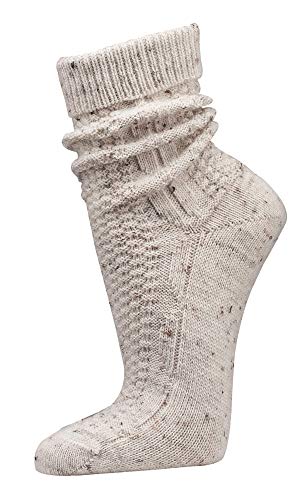 TippTexx 24 2 Paar Trachtensocken Tweed mit Anti-Loch-Garantie (as3, numeric, numeric_43, numeric_46, regular, regular, Natur, 43-46) von TippTexx 24