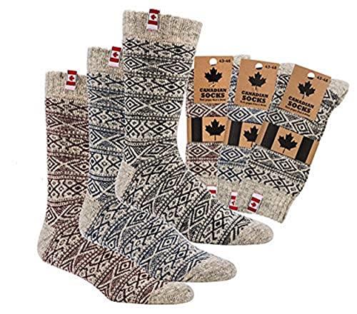 TippTexx 24 1 oder 2 Paar Unisex Canadian Socks, THERMO-Wollsocken mit zusätzlicher Garantie, 80% Schafwolle (Blau - 2 Paar, 35-38) von TippTexx 24