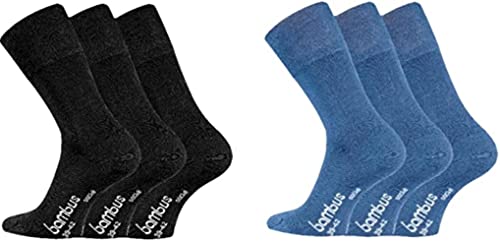 TippTexx 24 12 Paar Bambussocken Socken mit GERUCHS-KILLER Funktion und Antiloch-Garantie im Vorteilspack (as3, numeric, numeric_35, numeric_38, regular, regular, Schwarz/Jeans) von TippTexx 24