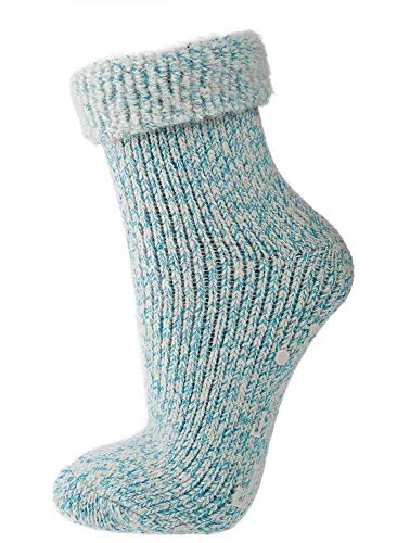 TippTexx 24 2 Paar ABS Stopper-Norweger-Socken mit Wolle für Damen und Herren (as3, numeric, numeric_35, numeric_38, regular, regular, Blaumelange, 35-38) von TippTexx 24