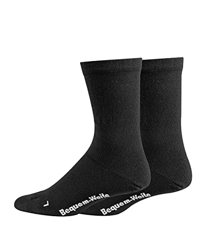 2 Paar Gesundheitssocken in Trichterform, EXTRA WEIT-BREIT mit zusätzlicher ANTI-LOCH-GARANTIE (Schwarz, 35-38) von TippTexx 24