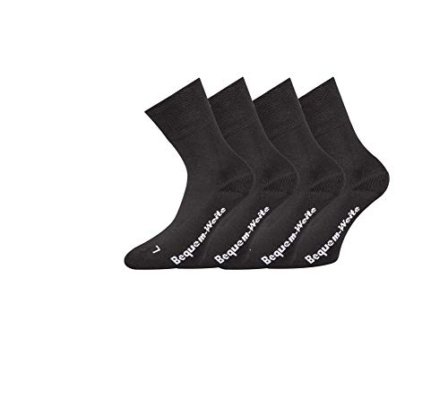 TippTexx 24 2/4 oder 6 Paar extra breite/weite Gesundheitssocken für Problemfüße mit Polstersohle, Anti-Loch-Garantie (Schwarz = 2 Paar, 39-42) von TippTexx 24