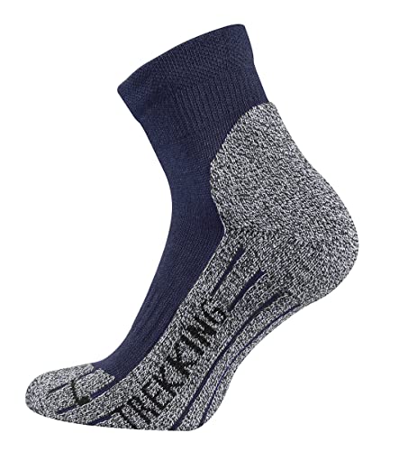 TippTexx 24 2 Paar kurze Wander - Socken/Trekking - Socken mit Anti-Loch-Garantie aus Coolmax Faser (as3, numeric, numeric_35, numeric_38, regular, regular, Marine) von TippTexx 24