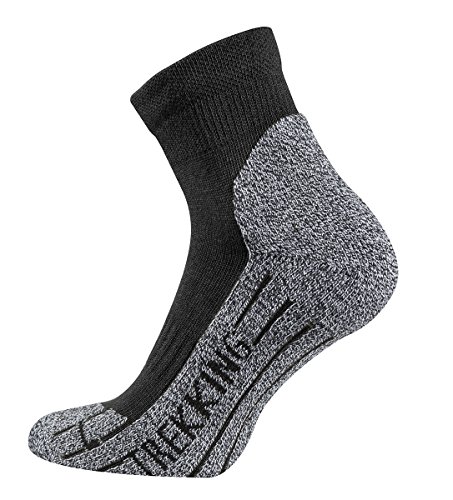 TippTexx 24 2 Paar kurze Wander - Socken/Trekking - Socken mit Anti-Loch-Garantie aus Coolmax Faser (as3, numeric, numeric_39, numeric_42, regular, regular, Schwarz) von TippTexx 24