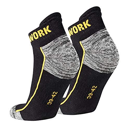 TippTexx 24 3/6 oder 12 Paar Work-Sneakersocken mit zusätzlicher Garantie, Arbeits-Sneakersocken (39-42, 12 Paar) von TippTexx 24