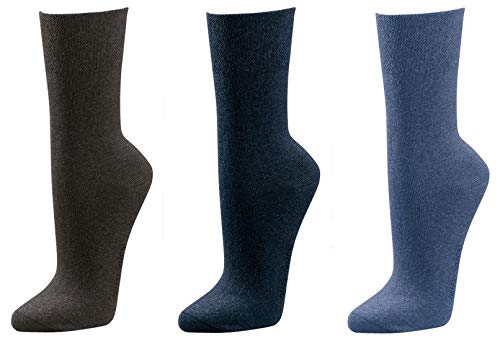 TippTexx 24 3 Paar, GROßE SOCKEN für GROßE Männer (Schwarz/Marine/Jeans, 55-58) von TippTexx 24