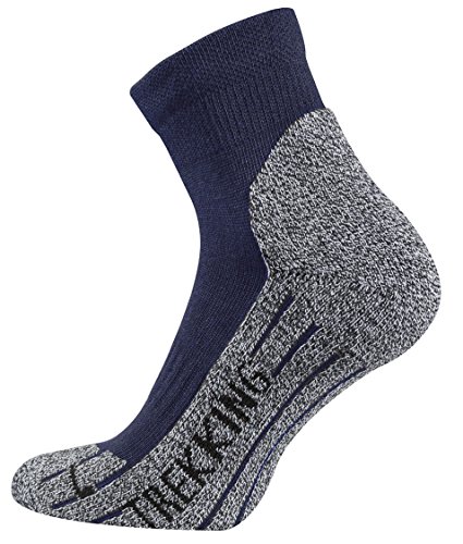 TippTexx 24 4 Paar Kurzschaft Trekkingsocken-Wandersocken mit Anti-Loch-Garantie, Sportsocken mit Coolmax - Garn (as3, numeric, numeric_35, numeric_38, regular, regular, Black) von TippTexx 24