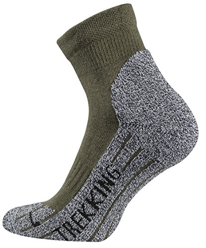 TippTexx 24 4 Paar Kurzschaft Trekkingsocken-Wandersocken mit Anti-Loch-Garantie, Sportsocken mit Coolmax - Garn (as3, numeric, numeric_35, numeric_38, regular, regular, Oliv) von TippTexx 24