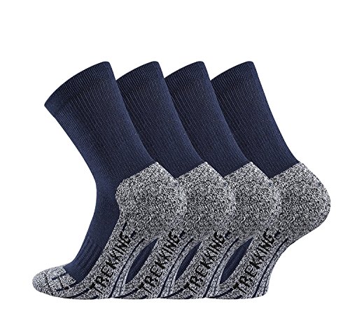TippTexx 24 4 Paar Trekkingsocken-Wandersocken mit ANTI-LOCH-GARANTIE, PRIMA KLIMA mit COOLMAX (as3, numeric, numeric_39, numeric_42, regular, regular, Navy) von TippTexx 24