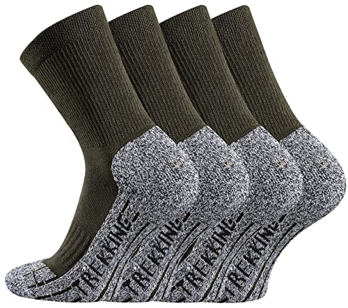 TippTexx 24 4 Paar Trekkingsocken-Wandersocken mit ANTI-LOCH-GARANTIE, PRIMA KLIMA mit COOLMAX (as3, numeric, numeric_47, numeric_50, regular, regular, Oliv) von TippTexx 24