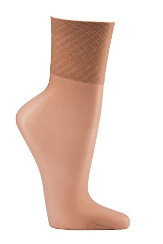 TippTexx 24 5/10 Paar Damen Wellnes-Feinsöckchen mit leichtem Glanzeffekt (Perle-5 Paar, One Size) von TippTexx 24