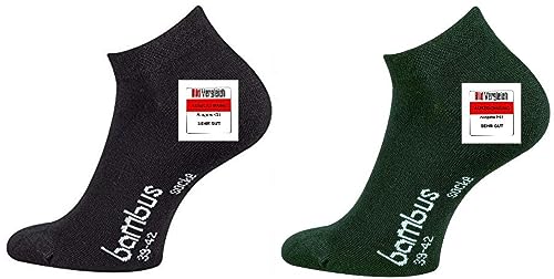 TippTexx 24 6 Paar Bambus Sneakersocken mit ANTI-LOCH-GARANTIE, Ökotex (as3, numeric, numeric_39, numeric_42, regular, regular, Schwarz/Anthrazit) von TippTexx 24