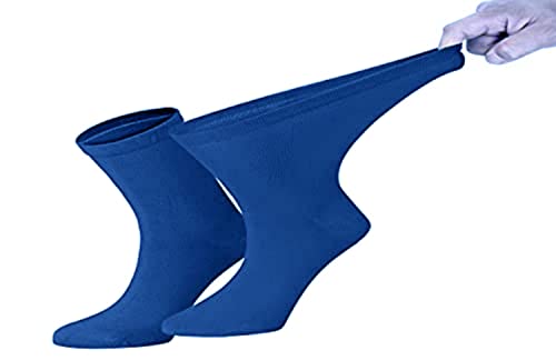 6 Paar Gesundheitssocken in Trichterform, EXTRA WEIT-BREIT mit zusätzlicher ANTI-LOCH-GARANTIE (Jeans, 39-42) von TippTexx 24