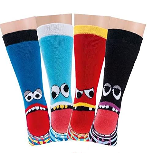 TippTexx 24 6 Paar Kinder Thermo Stoppersocken, ABS Socken für Mädchen und Jungen, Ökotex Standard, Strümpfe mit Noppensohle, viele Muster (Freche Bande, 19-22) von TippTexx 24