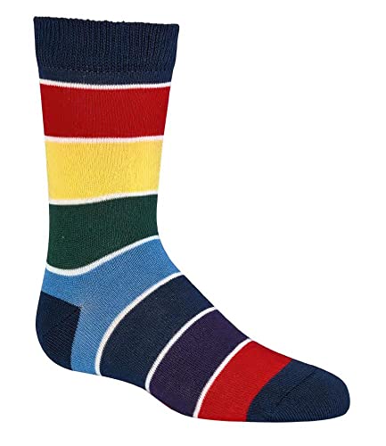 TippTexx 24 6 Paar Ökotex Bambus Kinder Socken, handgekettelt für Mädchen/Jungen uni oder gemustert mit ANTI-LOCH-GARANTIE (as3, numeric, numeric_23, numeric_26, regular, Streifen) von TippTexx 24