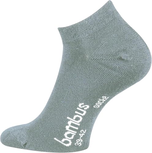 TippTexx 24 6 Paar Ökotex Bambus Socken, DIE Geruchs-Killer mit ANTI-LOCH-GARANTIE (as3, numeric, numeric_39, numeric_42, regular, regular, Sneaker Silbergrau) von TippTexx 24