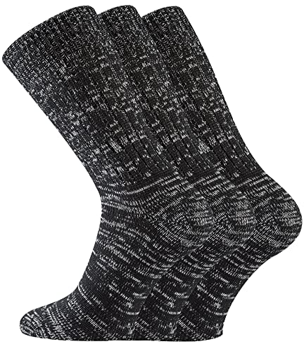 TippTexx 24 6 Paar Original-Jeanssocken (Jeans-Socken) für Damen und Herren mit ANTI-Loch-Garantie (as3, numeric, numeric_47, numeric_50, regular, regular, Schwarz-Melange) von TippTexx 24