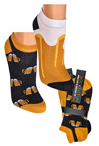 TippTexx 24 6 Paar kurze Damensocken, Damen Sneakersocken mit modischen Motiven und einer ANTI-LOCH-Garantie (Bier, 36-42) von TippTexx 24