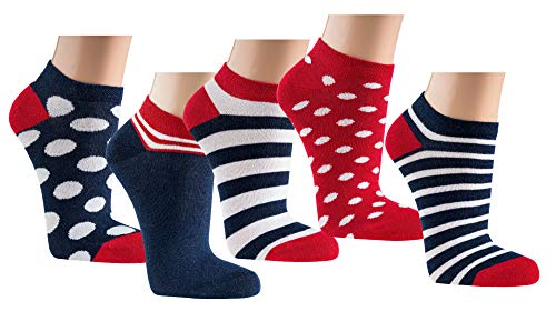 TippTexx 24 6 Paar kurze Damensocken, Damen Sneakersocken mit modischen Motiven und einer ANTI-LOCH-Garantie (Maritim, 39-42) von TippTexx 24