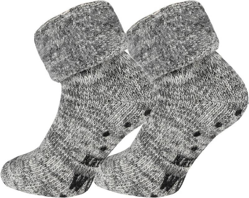 TippTexx 24 ABS-Socken 2 Paar ABS Stoppersocken Wollsocken Thermosocken mit Innenfrottee von TippTexx 24