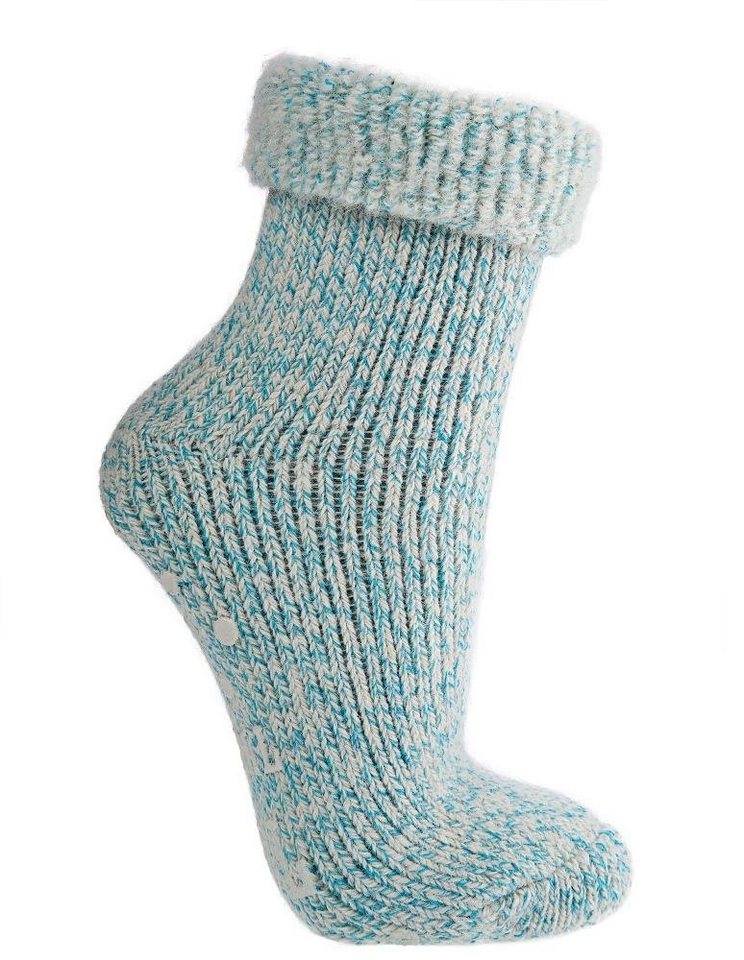 TippTexx 24 ABS-Socken 2 Paar ABS-Stoppersocken Wollsocken für Damen mit Umschlag von TippTexx 24