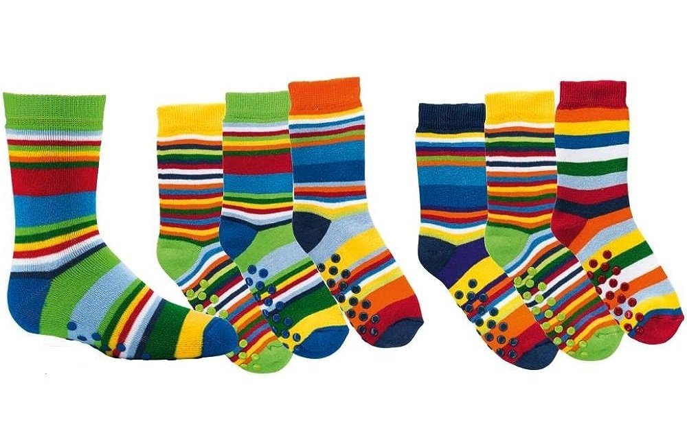 TippTexx 24 ABS-Socken 6 Paar Kinder Stoppersocken, Strümpfe mit Noppensohle, viele Muster von TippTexx 24