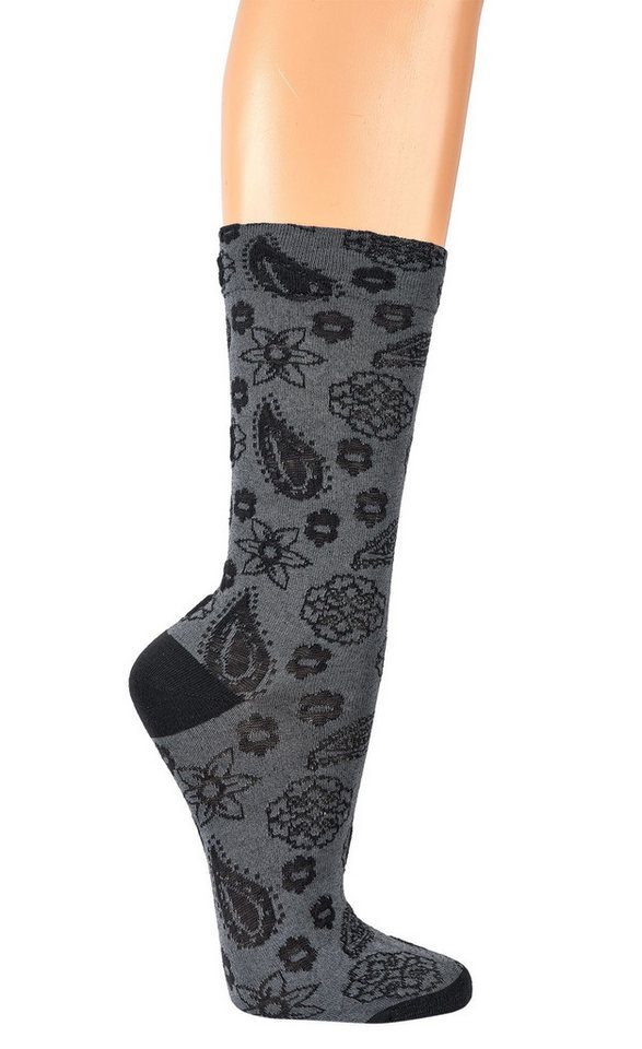 TippTexx 24 Freizeitsocken 6 Paar edle Romantik-Söckchen, Damensocken im Landhaus-Stil von TippTexx 24