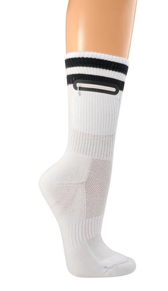 TippTexx 24 Funktionssocken 2 Paar COOLMAX Tresor-Socken Sportsocken mit Tasche für Damen & Herren von TippTexx 24