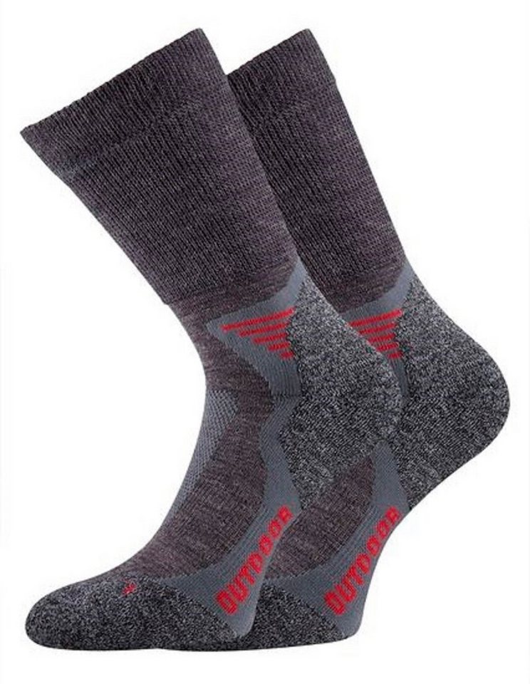 TippTexx 24 Sportsocken 2 Paar Merino Wandersocken, Trekkingsocken mit Spezialpolsterungen von TippTexx 24