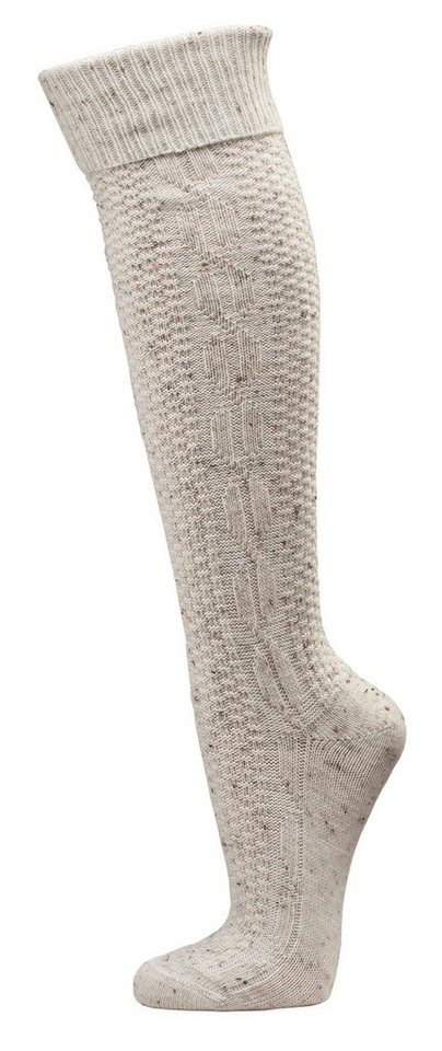 TippTexx 24 Trachtensocken 2 Paar Trachten-Kniestrümpfe Tweed mit Wolle & Anti-Loch-Garantie von TippTexx 24