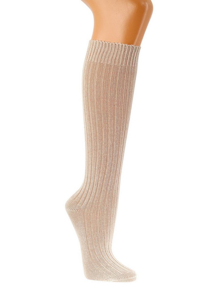 TippTexx 24 Kniestrümpfe 2 Paar Wellness-Kniestrümpfe 100% Bio-Baumwolle für Damen & Herren von TippTexx 24