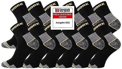 TippTexx 24 6/9 oder 12 Paar Kurzschaft Arbeitssocken/Sneakersocken mit Anti-Loch-Garantie (as3, numeric, numeric_47, numeric_49, regular, regular, 12 Paar Kurzsocken, 47-49) von TippTexx 24