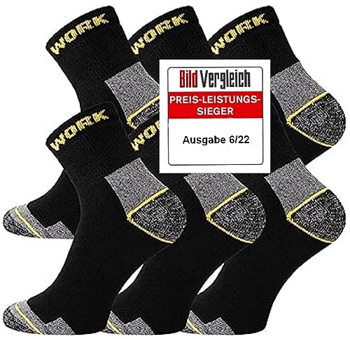 TippTexx 24 6/9 oder 12 Paar Kurzschaft Arbeitssocken/Sneakersocken mit Anti-Loch-Garantie (as3, numeric, numeric_39, numeric_42, regular, regular, 6 Paar Kurzsocken) von TippTexx 24