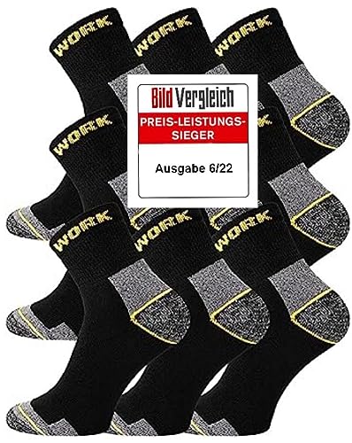 TippTexx 24 6/9 oder 12 Paar Kurzschaft Arbeitssocken/Sneakersocken mit Anti-Loch-Garantie (as3, numeric, numeric_39, numeric_42, regular, regular, 9 Paar Kurzsocken) von TippTexx 24