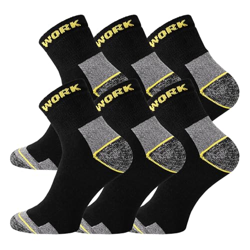 TippTexx 24 6/9 oder 12 Paar Kurzschaft Arbeitssocken/Sneakersocken mit Anti-Loch-Garantie (as3, numeric, numeric_47, numeric_49, regular, regular, 6 Paar Kurzsocken, 47-49) von TippTexx 24